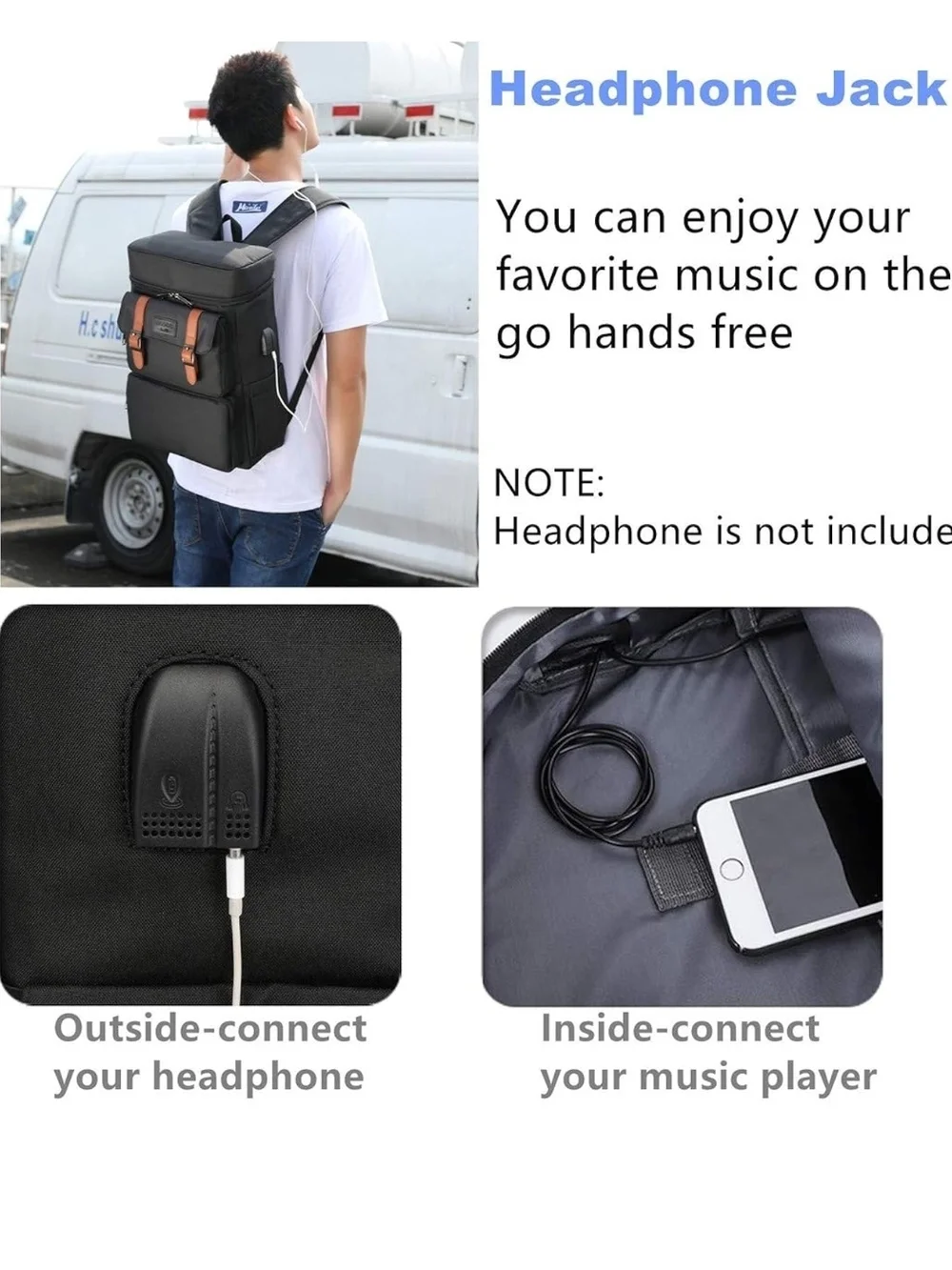 Black & Brown  Travel Backpack